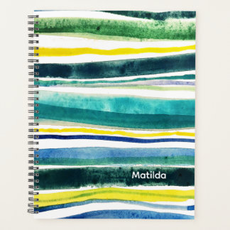 Agenda Blue and green stripes