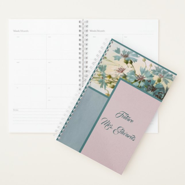 Agenda Blue and Lavender Floral Daily (Demostración)