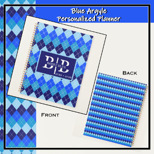 Agenda Blue Argyle Nuevo Trabajo De Vuelta A La Escuela P