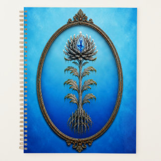 Agenda Blue Ballerina Stone Flower Notebook