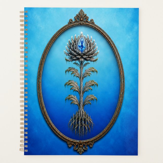 Agenda Blue Ballerina Stone Flower Notebook (Anverso)