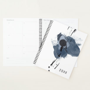 Agenda Blue & Black Splash II Blue Black Paint Splash