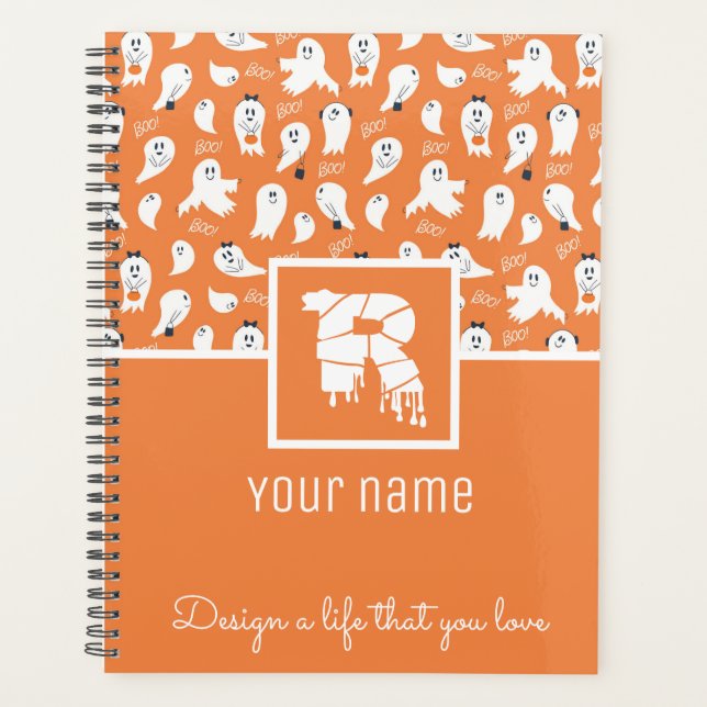 AGENDA BLUE BOWS R MONOGRAM PLANNER (Anverso)