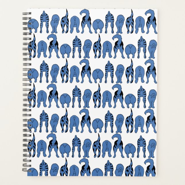 Agenda Blue Dog Butts Pattern (Anverso)