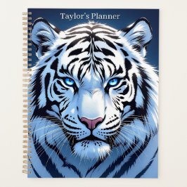 Agenda Blue eyed White Tiger Personalized