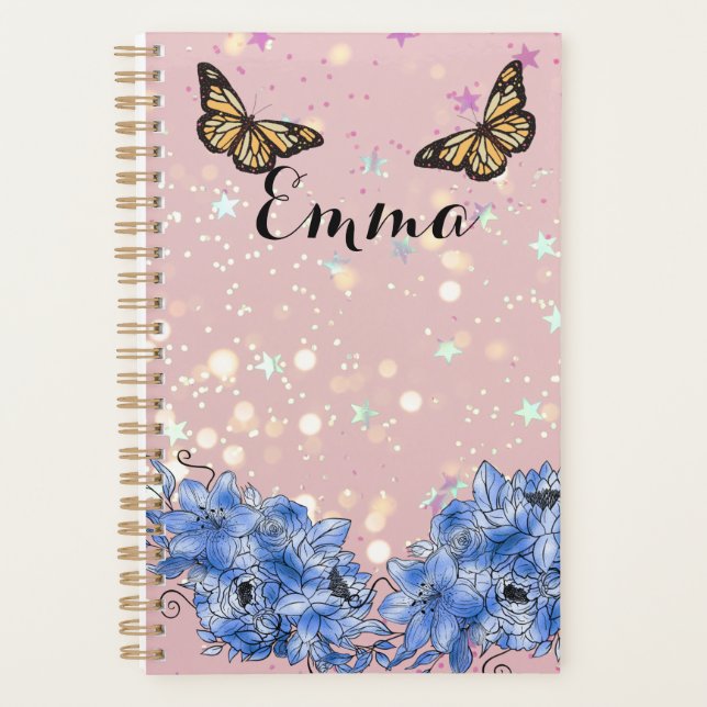 Agenda Blue Floral bouquet in the blooming garden (Anverso)