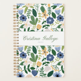 Agenda Blue & Green Flower Planner