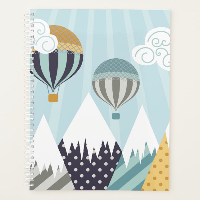 Agenda Blue Hot Air Balloons (Anverso)