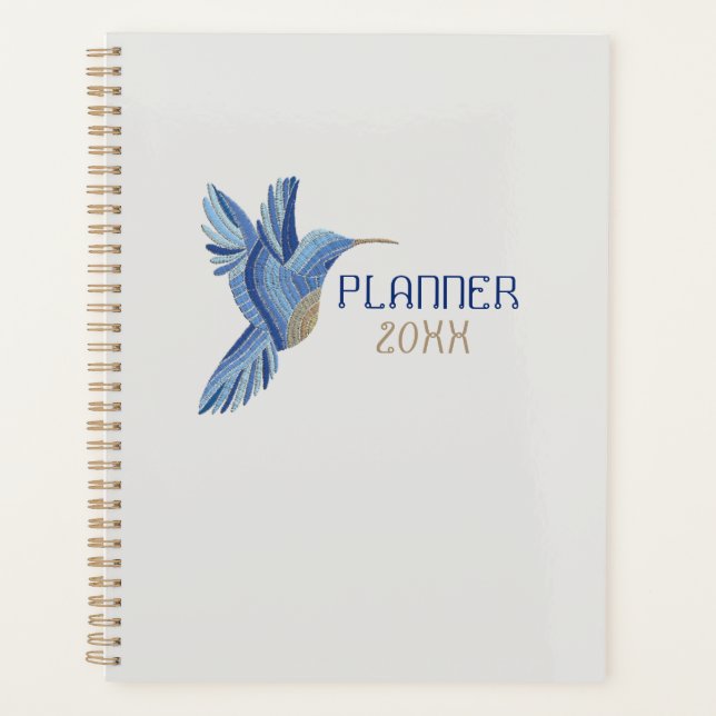 Agenda Blue Hummingbird Planner – Customizable Year  (Anverso)