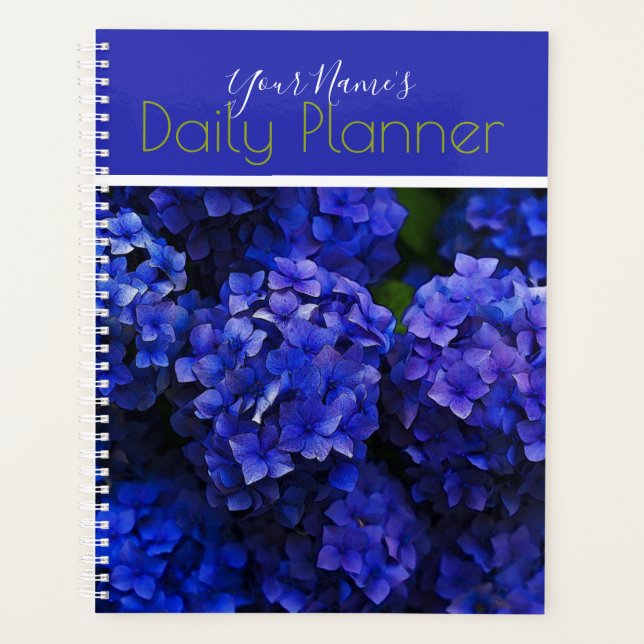 Agenda Blue Hydrangea Daily Planner - HAMbWG (Anverso)