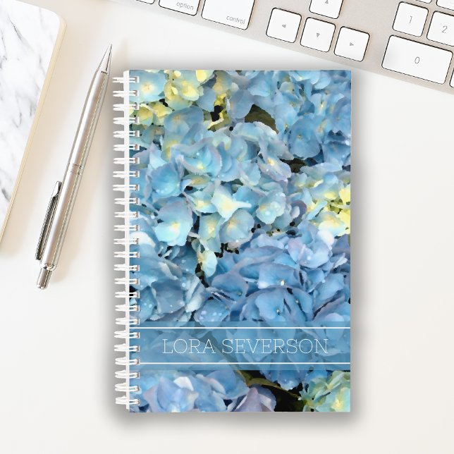 Agenda Blue Hydrangeas Floral (Subido por el creador)