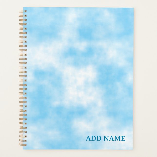 Agenda Blue Sky and Cloud Art Personalizado (Anverso)