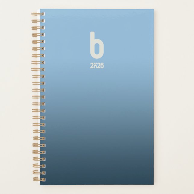 Agenda Blue Spiral Planner  – 2026 Breath (Anverso)