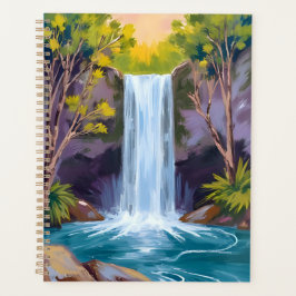 Agenda Blue Waterfall | Forest Landscape Nature Painting