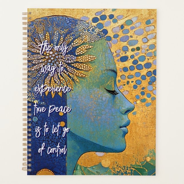 Agenda Blue Woman Let Go Of Control Planner (Anverso)