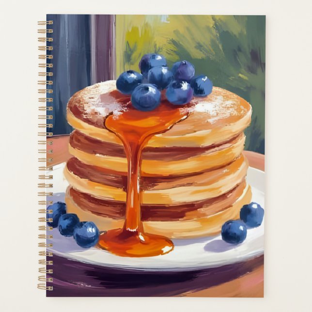 Agenda Blueberry Pancakes | Oil Painting Fruit (Anverso)