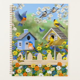Agenda Bluebirds Goldfinches Birdhouses Flower Garden