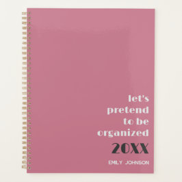 Agenda Blush Rosa Moderno Personalizado Organizado