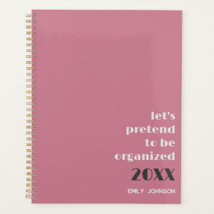Agenda Blush Rosa Moderno Personalizado Organizado