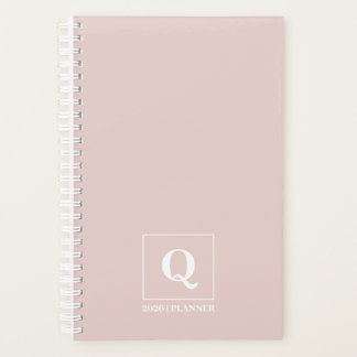 Agenda Blush Rose Personalized 2026 Planner 