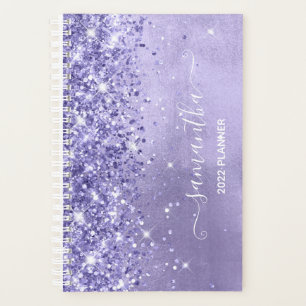 Agenda Boca de dragón brillo lavanda azul femenino firma