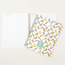 Agenda Boceto acuarela Aves y Blooms Monogramado