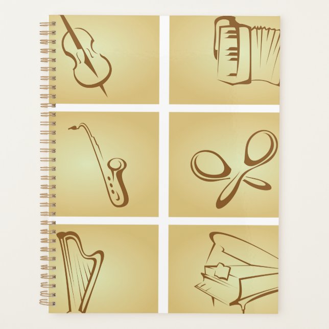 Agenda Boceto de Instrumentos Musicales (Anverso)