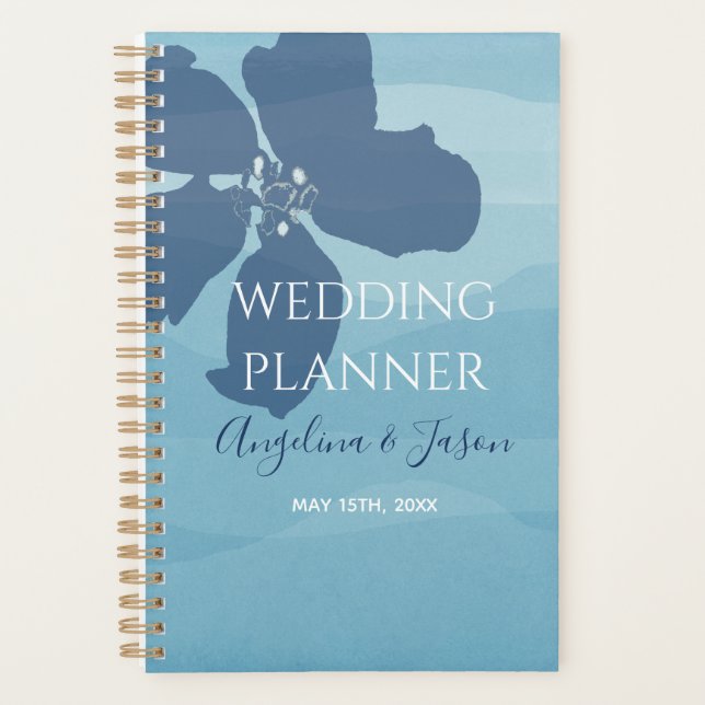 Agenda Boda Azul Polvoriento (Anverso)