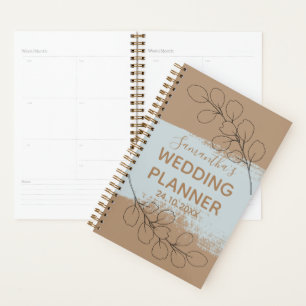 Agenda Boda azul polvoriento personalizar de moda