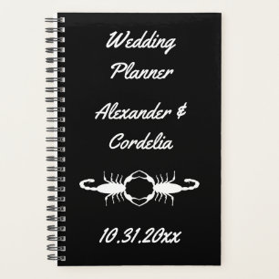 Agenda Boda blanco gótico Scorpions Personalizado
