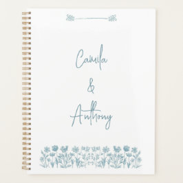 Agenda Boda Boho Blue Wildflower