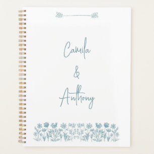 Agenda Boda Boho Blue Wildflower