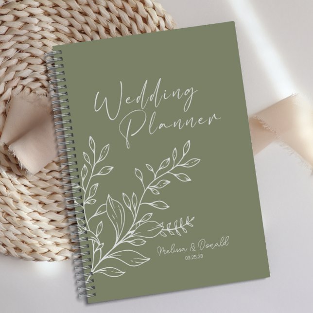 Agenda Boda Boho de Sage Green Flowers (Subido por el creador)