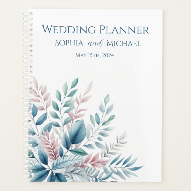 Agenda Boda Botánico Pastel-Planner (Anverso)