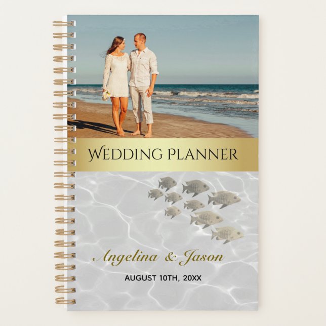 Agenda Boda con Foto de Playa (Anverso)