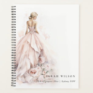 Agenda Boda de acuarela moderna ducha de novias con traje
