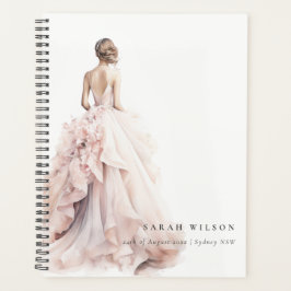 Agenda Boda de acuarela moderna ducha de novias con traje