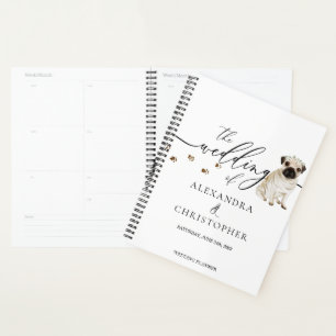 Agenda Boda de amor de perro cachorro PUG