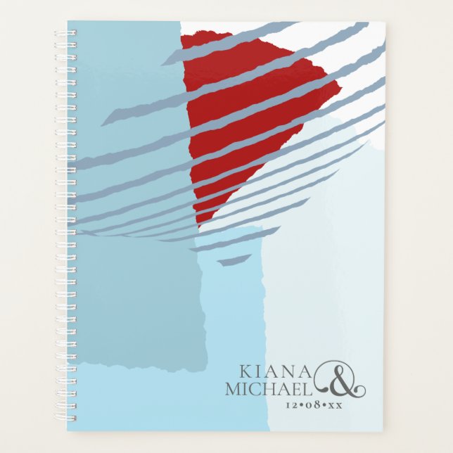 Agenda Boda de bloques de color ID de invierno740 (Anverso)