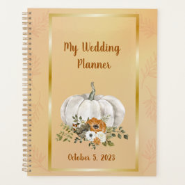 Agenda Boda de calabaza blanca otoño