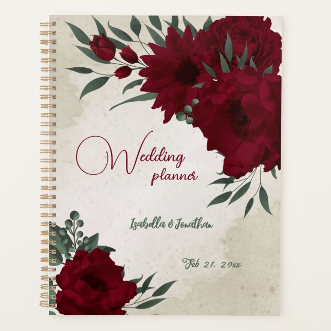 Agenda Boda de flores de Borgoña (Anverso)