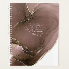 Agenda Boda de flujo de tinta Taupe ID762