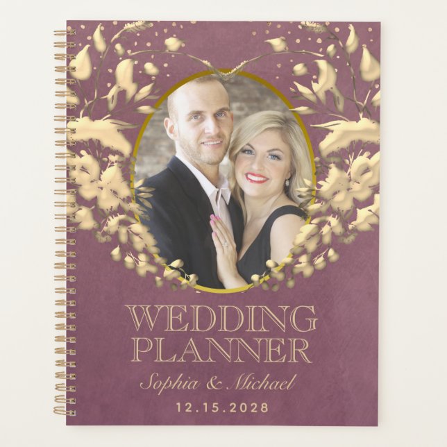 Agenda Boda de Foto Morada (Anverso)
