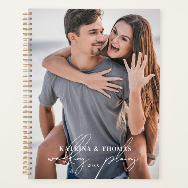 Agenda Boda de fotografía de pareja de compromiso (Anverso)