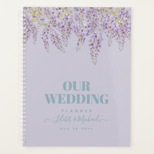 Agenda Boda de jardín floral de glicinia morada