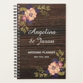 Agenda Boda de Madera Rústica