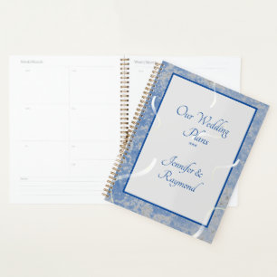 Agenda Boda de mármol azul y gris