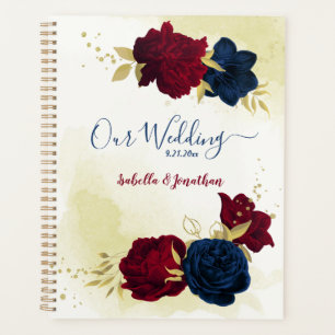 Agenda Boda de oro de la Marina y las flores rojas