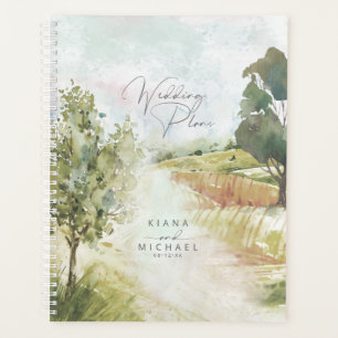 Agenda Boda de paisajes acuáticos Sage Green ID786