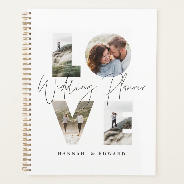 Agenda Boda de regalo personalizado y fotográfico de Love (Anverso)